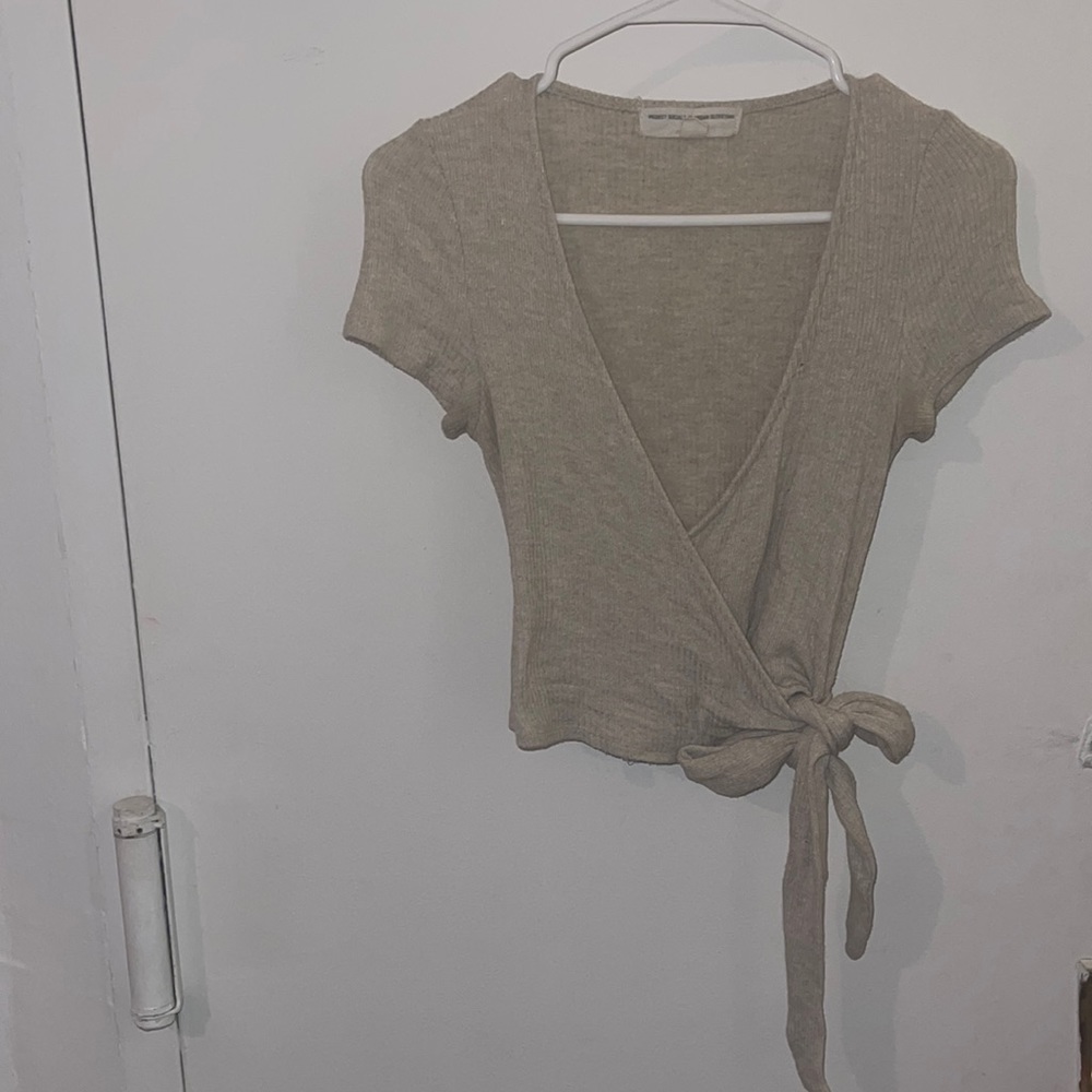Project Social T Urban Outfitters Small Tie V-Neck Top